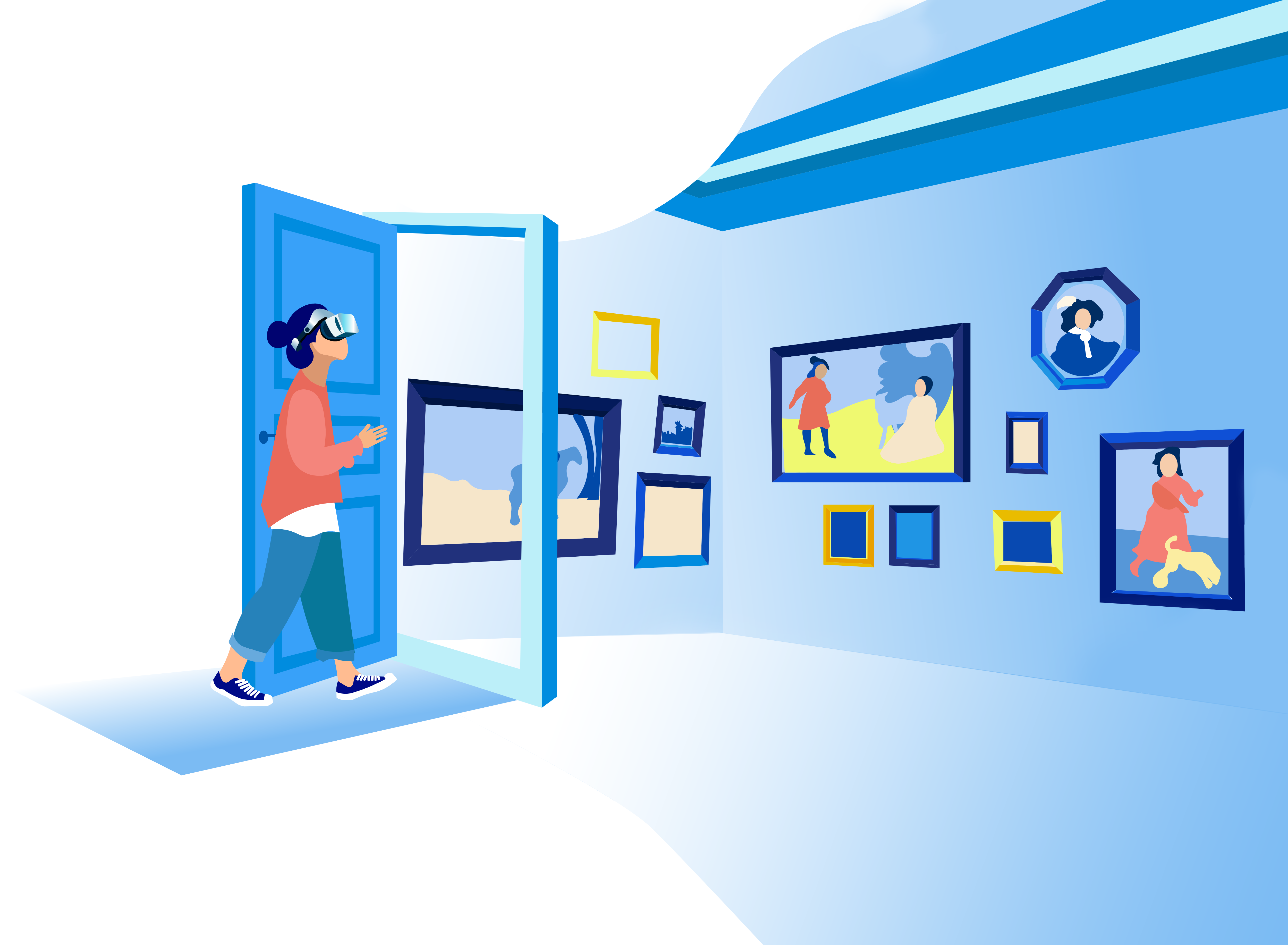 Virtual art gallery 3D preview